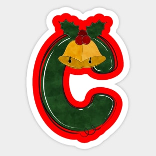 Letter C - Christmas Letter Sticker